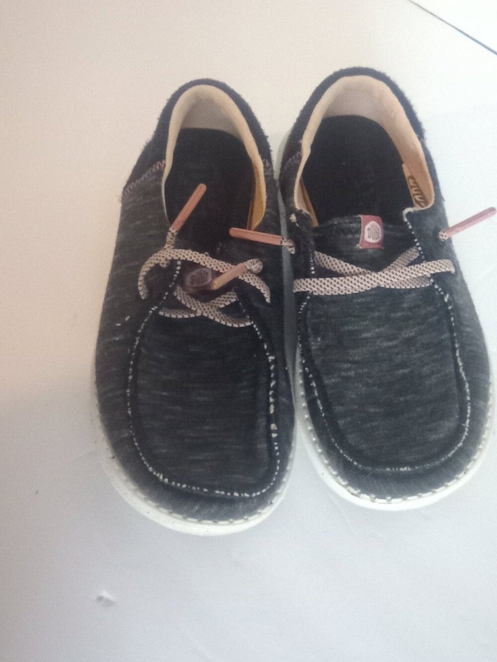 Hey Dude Wendy Youth Jersey Black Slip On Shoes Size TD 12 - Used